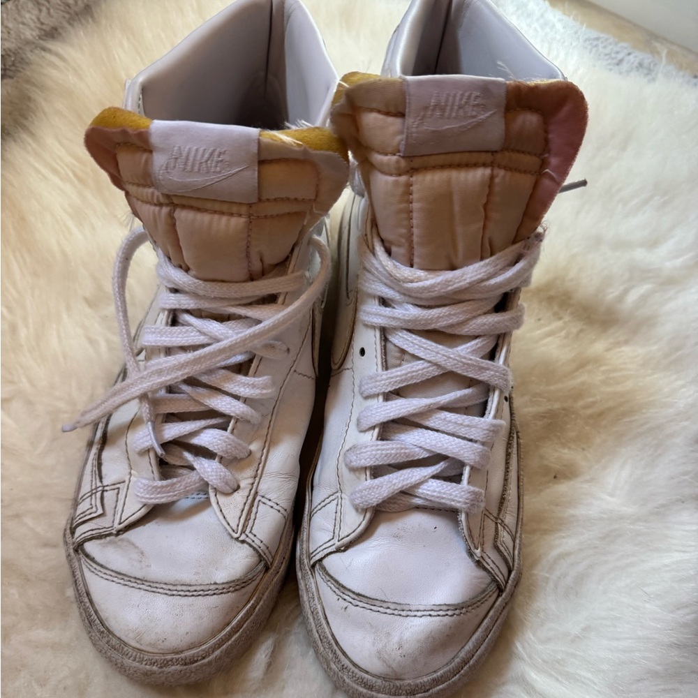 Nike White Hightop Blazers